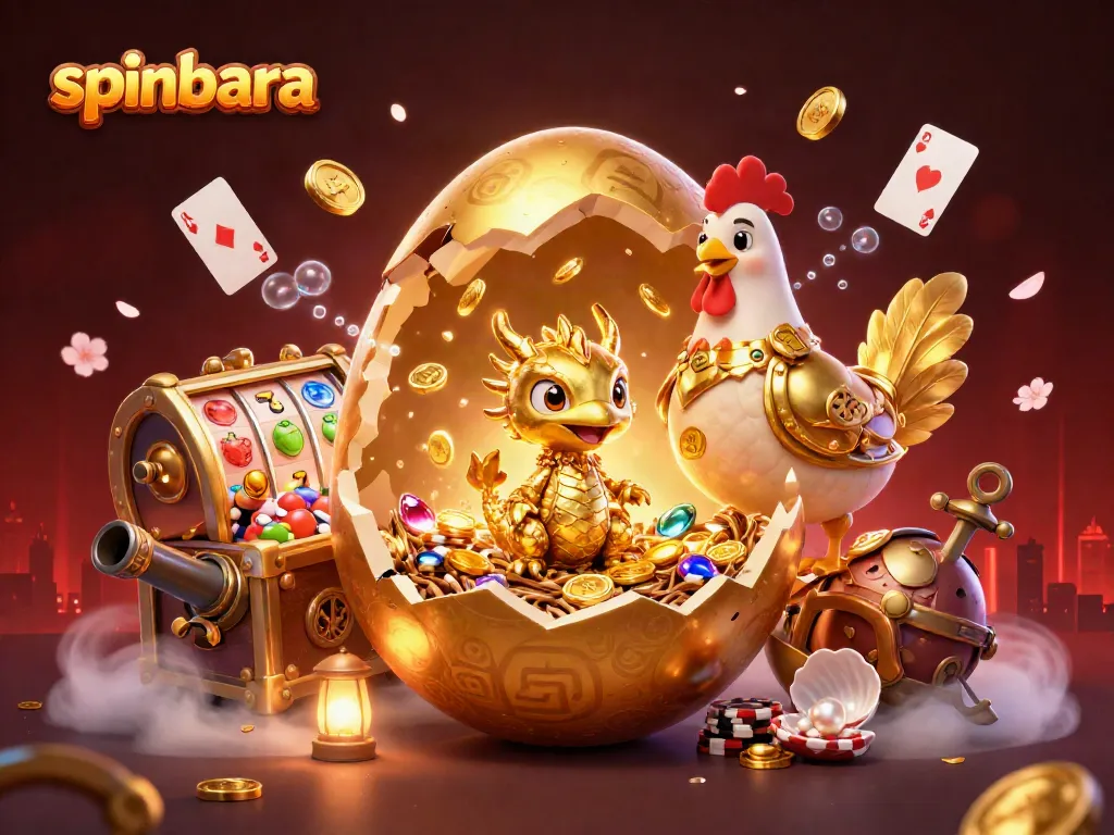 Experience the thrill of spinbara with our vibrant golden dragon and dynamic slot elements